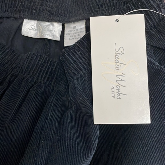 STUDIO WORKS Corduroy Pants | Black | Size 6 Petite - Picture 10 of 10